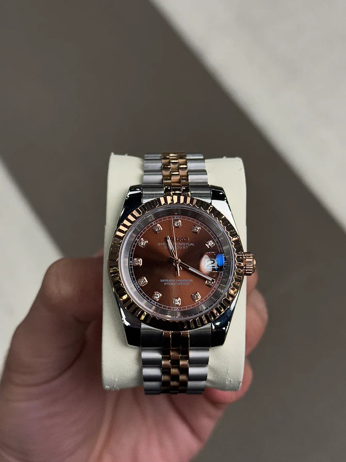 Seiko Chocolate Diamond Dial DateJust