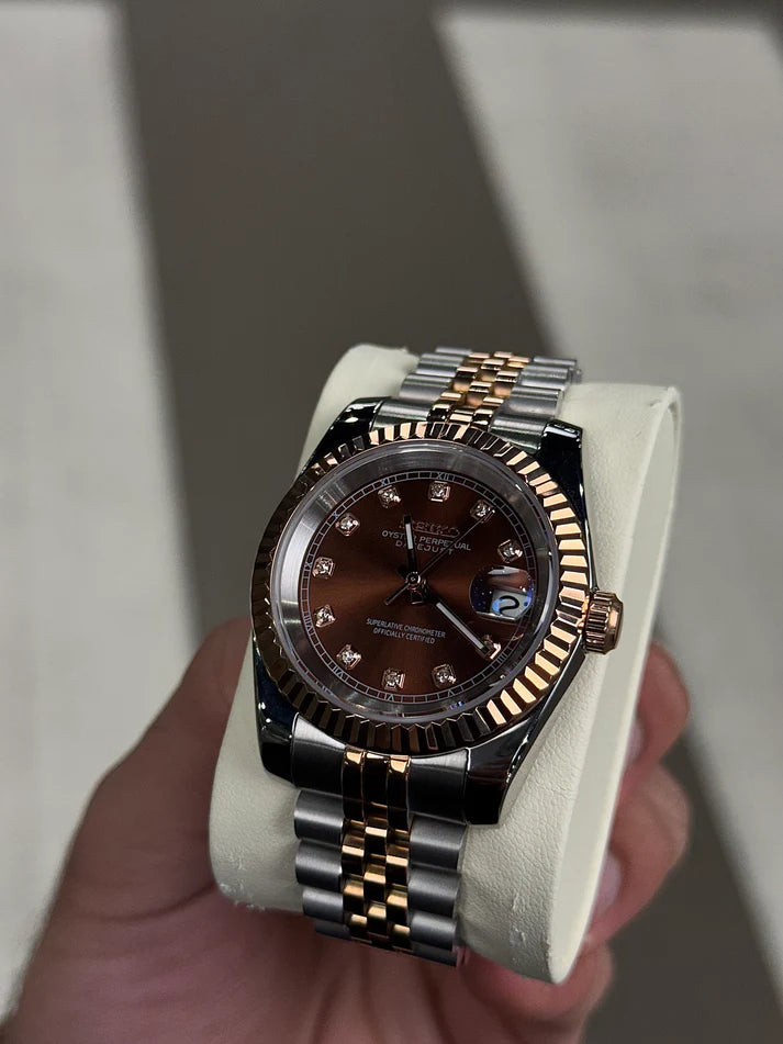 Seiko Chocolate Diamond Dial DateJust