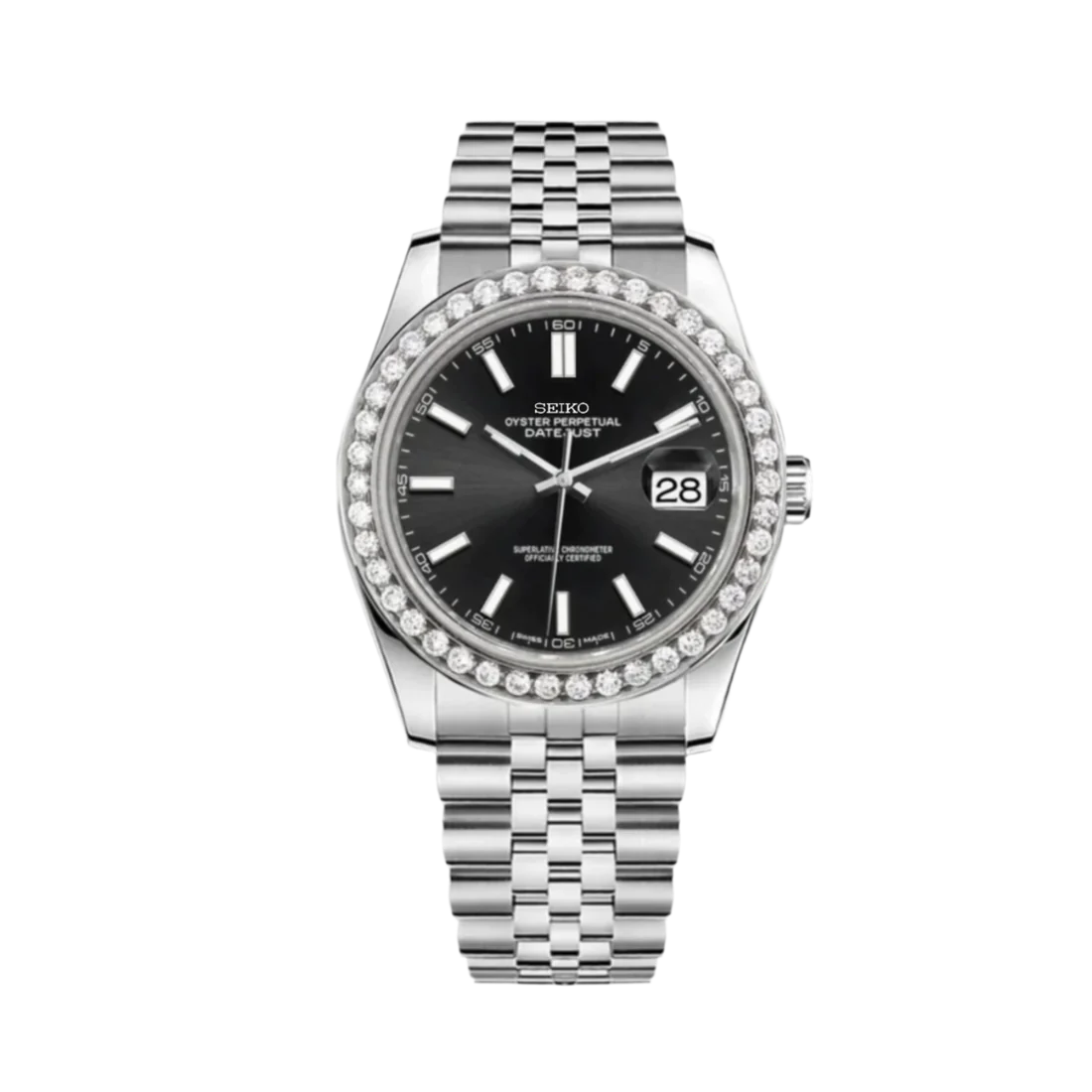 Datejust Mod Silver - Moonstone