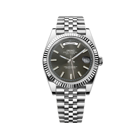 DayDate Seiko Mod Silver - Grey
