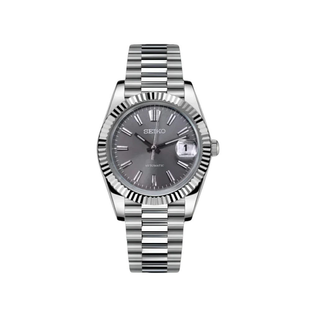 Datejust Mod Silver - Sunburst Grey