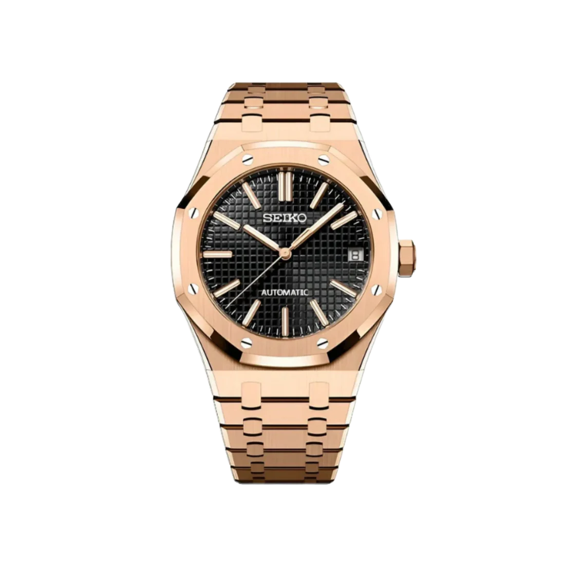 Seiko Oak Rose Gold - Black